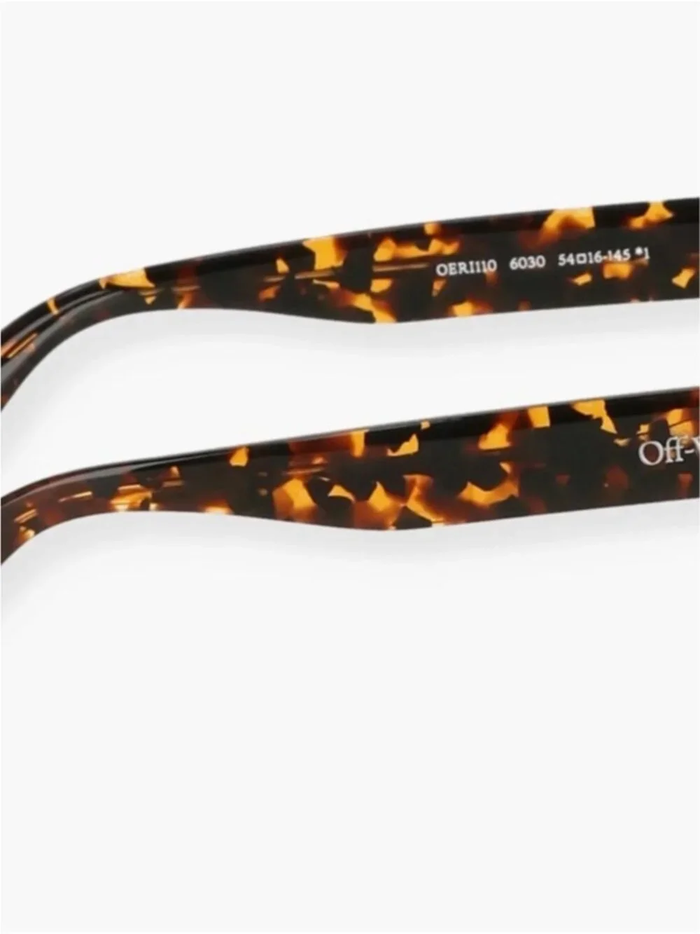 Off-White Tortoiseshell Cincinnati 54mm Square Sunglasses